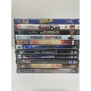 Mixed DVD Movie Lot 11pc Disney Lord of the Rings Final Destination Twilight